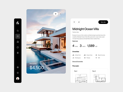 Real estate platform website card motion animation app buy property card dashboard estate home home rent platform property real real estate real estate landing page rent property sell property web website