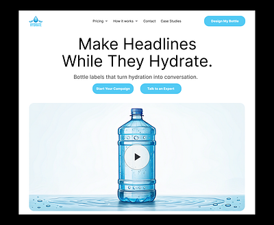 Hydrate Landing Page landing page ui ux web