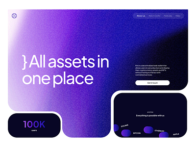 Web Wallet Designed blockchain branding cryptocurrency cryptowallet defi graphic design logo motion graphics ui ux webdesign