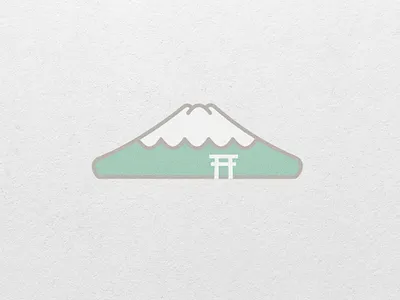Minimalist Japanese Pictogram. Mount Fuji & Torii branding design graphic design illustration illustrator japanese logo minimalist nature pictogram ui