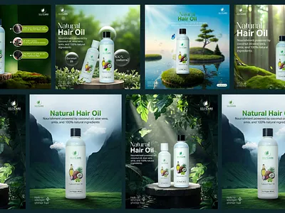 Creative Social Media Ads for Skincare Brand | Hair Oil Ads creative skincare visuals