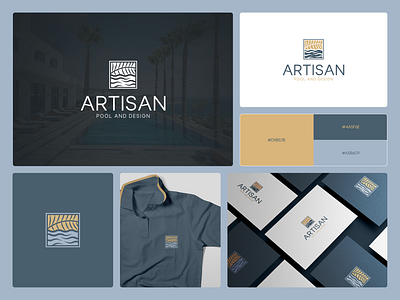 Artisan - Pool & Design Logo Design branding elegant graphic design logo luxury minimal pool design symbol