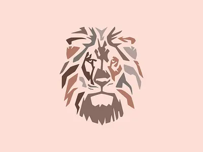 Stylized Stencil Lion Logo animal logo creative logo dribbble design earth tones graphic design lion logo logo concept logo design logo illustration stencil art stylized logo wildlife logo