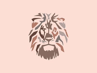 Stylized Stencil Lion Logo animal logo creative logo dribbble design earth tones graphic design lion logo logo concept logo design logo illustration stencil art stylized logo wildlife logo
