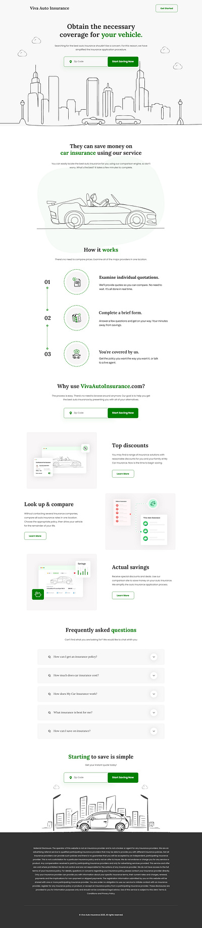 Viva Auto Insurance- For your Vehicle design designs ui uidesign uidesigns uiux ux
