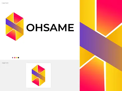 Ohsame logo design abstract app best work branding branding identity creative work design gradient graphic design icon letter mark logo logo maker modern symbol tech