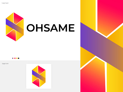 Ohsame logo design abstract app best work branding branding identity creative work design gradient graphic design icon letter mark logo logo maker modern symbol tech