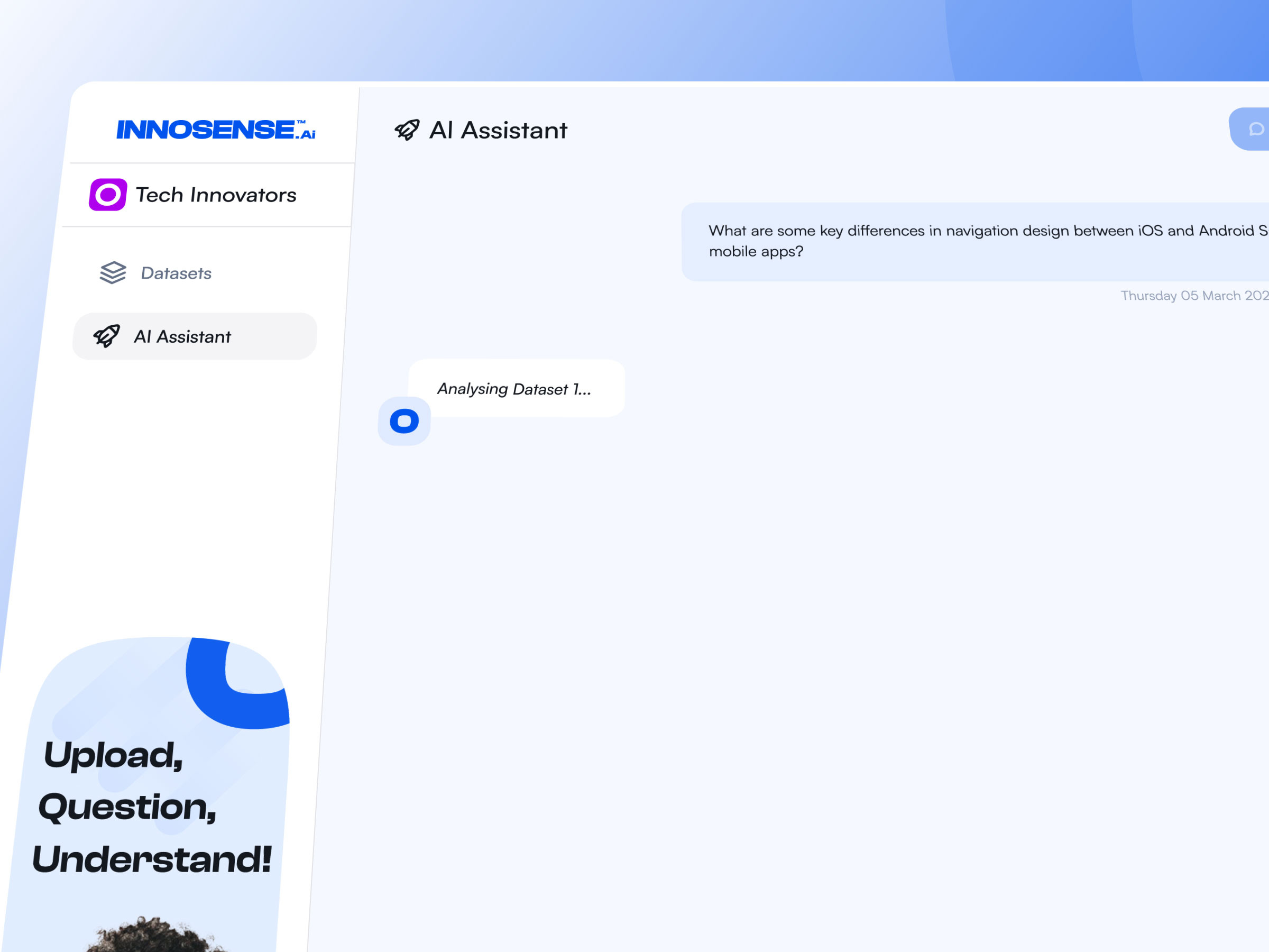 User’s First Chat Journey with Our AI-Powered QA Chatbot 🤖💻 3d 3ddesign animation blender branding dashboard design graphicdesign illustration isometricdesign logo mobileapp motiongraphics productdesign responsivedesign techillustration ui uiuxdesign ux uxmotion