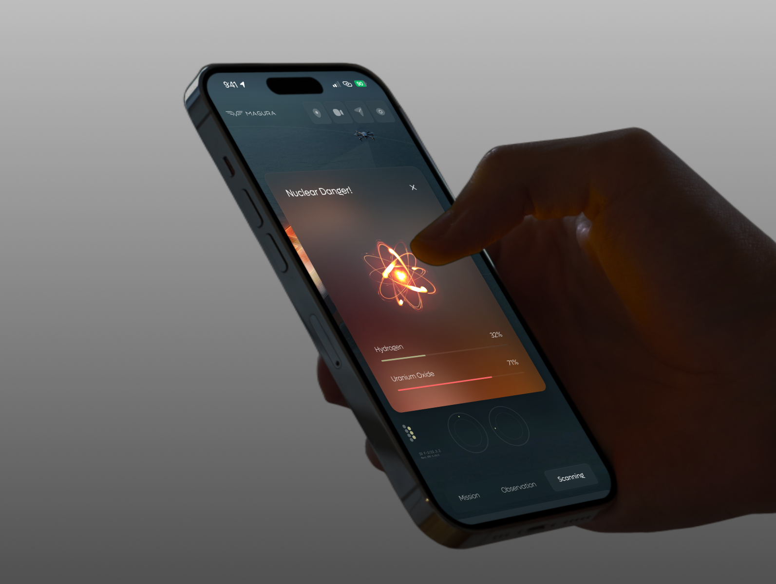Magura - Drone Mission Mobile App 3d ai app b2b business crm dashboard data design drone interface mission mobile product saas service software ui ux visualization