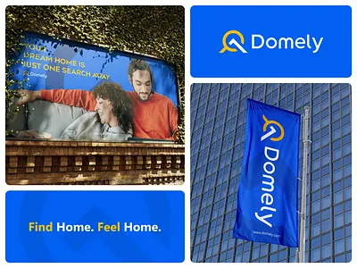 Domely - Real Estate Branding brand design brand identity branding branding logo brands design graphic design house branding logo logo design modern logo property branding property logo real estate real estate branding real estate logo realtor branding realty logo residential branding visual identity