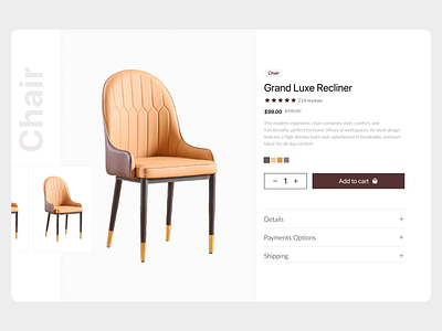 ECommerce Product Page cleanui ecommerce figma minimal modern onlinestore productdesign productpage shop shopping ui uidesign webdesign