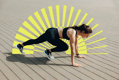 Sun Inspired Fitness Brand Identity Logo Design branding design fitness geometric graphic graphic design growth icon levels light logo mark ray sun trainer vector workout yellow