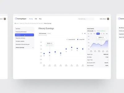 UX/UI Design for an AI-powered Fintech SaaS Web App (B2C) ai powered dashboard data driven fintech investing saas web app