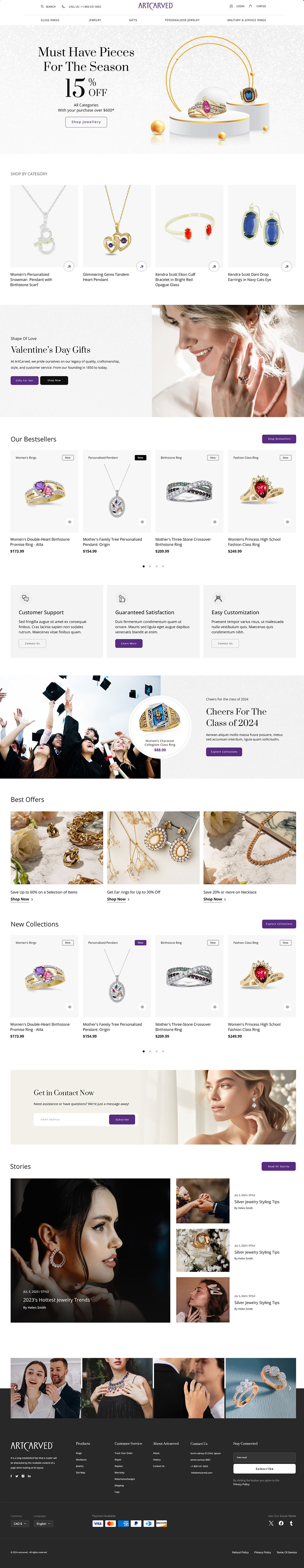 Artcarved-Jewelry design designs ui uidesign uidesigns uiux