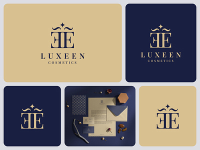 LUXEEN Luxury Logo Design adobe illustrator brand identity brand logo branding guidelines branding mockup custom logo dribbble elegant lettering logo design logo designer logo mark logo presentation logotype marufiam modern logo nature visual identity woman