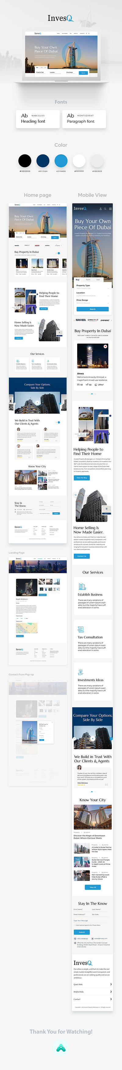 InvesQ Group-List of property operate from Dubai design designs ui uidesign uidesigns uiux