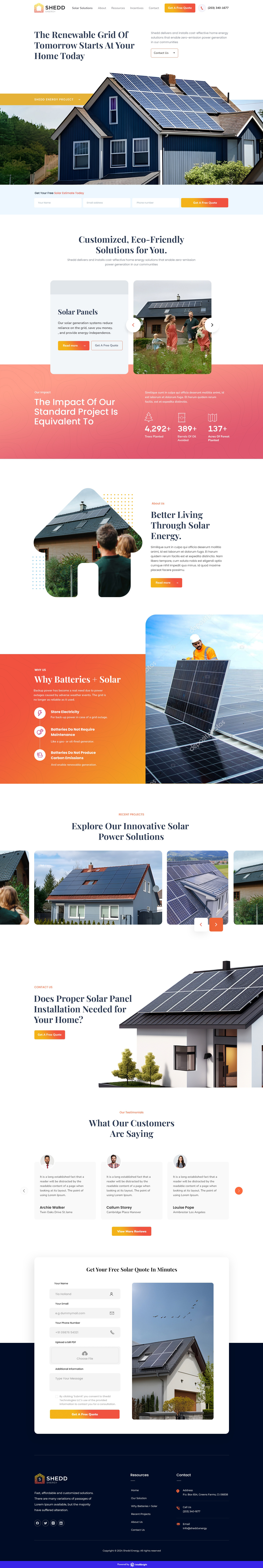 Shedd Energy-Solar Solutions design designs ui uidesign uidesigns uiux