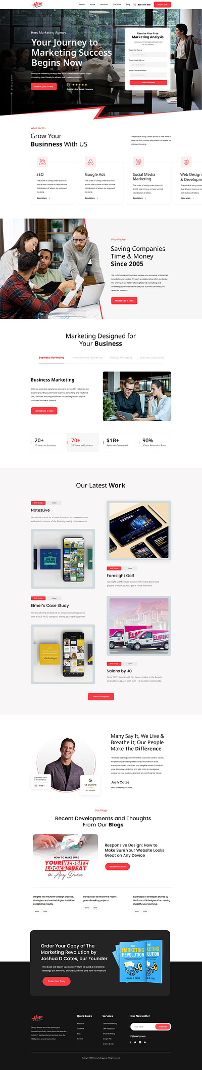 Hero Marketing- Success Marketing design designs ui uidesign uiux