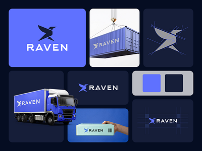 RAVEN Logo Branding Design brand identity branding design graphic design illustration logo logo design vector