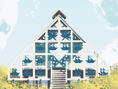 Painted 30A 30a 3d art beach art blender coastal living florida painted 30a pavilions