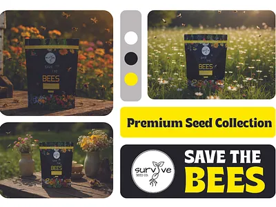 Premium Seed Packaging branding design graphic design illustration label design packaging design pouch design pouch label product label design seed seed label design seed packaging