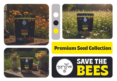 Premium Seed Packaging branding design graphic design illustration label design packaging design pouch design pouch label product label design seed seed label design seed packaging