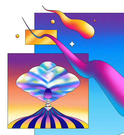 Navigator - WIP 80s art direction color colour film flight of the navigator fun graphic illustration movie poster print retro sci fi science fiction shading shapes space texture vector