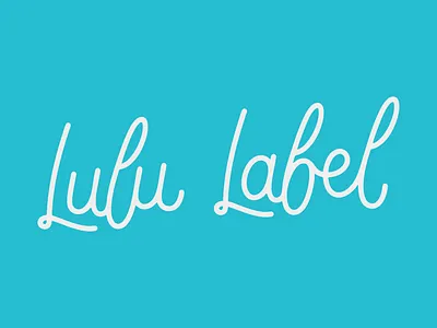 Lulu Label Logo apparel branding brand design brand designer branding custom lettering custom type design fun graphic design hand drawn logo typography vector wordmark