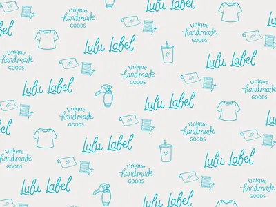 Lulu Label Pattern apparel brand brand design brand designer branding craft custom lettering custom type design doodle drawing fun graphic design hand drawn icons illustration logo pattern typography vector wordmark