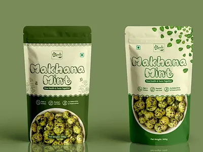 Packaging design for Makhana 3d branding graphic design motion graphics ui