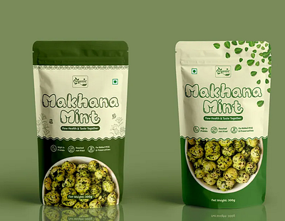 Packaging design for Makhana 3d branding graphic design motion graphics ui