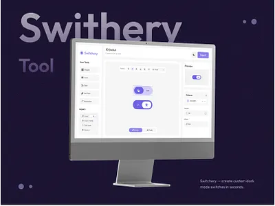 Switchery - Custom Theme Switches Made Simple ai prompt design animation branding case study creative dashboard ui illustration knehad21 medical minimal design popular portfolio saas product switchery tool travel uiux design user flow ux research website uiux