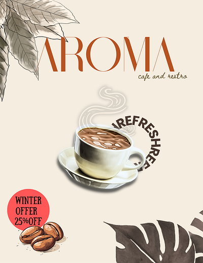 Coffee Poster Design advertising branding cafe cafedesign cafeposter design dribbble foodposter graphic design posterdesign winter winteroffer