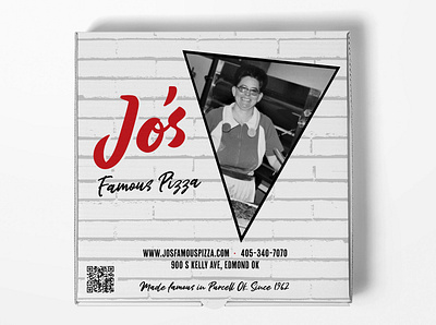Pizza Box Design For Jo's branding brick logo package design pizza pizza box restaurant restaurant supply
