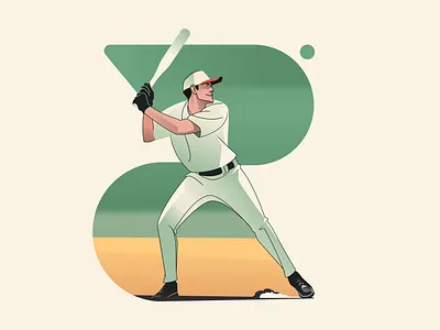 Geometric Motion Baseball Illustration adobe baseball color blocking contemporary design agency digital art geometric gradient graphic design illustration illustrator logo concept minimalist modern aesthetic retro shading sports stylized textured shading vector