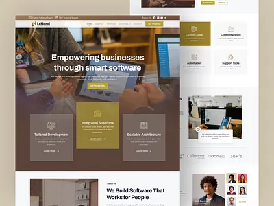 LeHarol Software Solutions – Landing Page Prototype branding design figmaprototype landing landing page logo software design ui uidesign uiux website