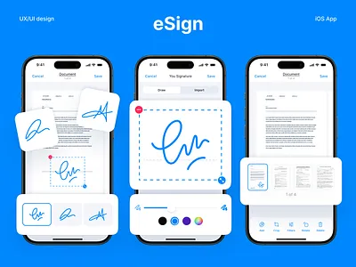 eSign – Smart PDF Scanner & Signature Maker app design product ui ux