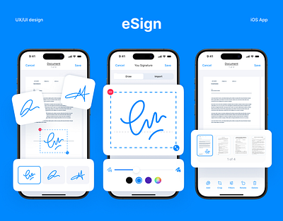 eSign – Smart PDF Scanner & Signature Maker app design product ui ux