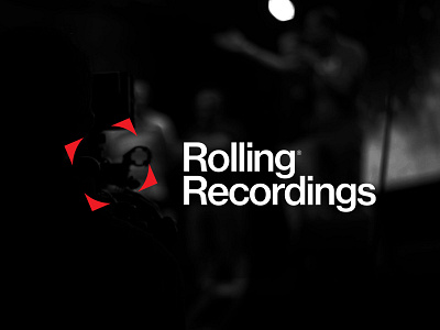 Rolling Recordings - Logo Concept 2d brand brandid brandidentity branding camera cameraman close up design flat graphic design logo minimal photo studio video videography