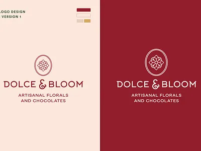Dolce&Bloom - Floral and Chocolate Boutique Luxurious Branding 1 abstract abstract logo bloom bloom logo brand identity dolce dolce logo flower flower logo logo logo design luxury luxury logo modern