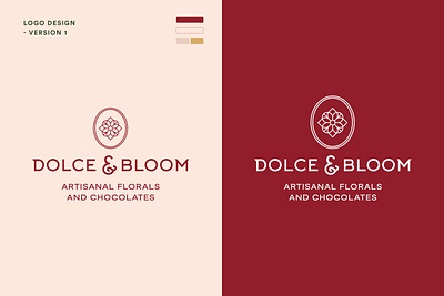 Dolce&Bloom - Floral and Chocolate Boutique Luxurious Branding 1 abstract abstract logo bloom bloom logo brand identity dolce dolce logo flower flower logo logo logo design luxury luxury logo modern