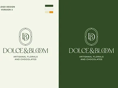 Dolce&Bloom - Floral and Chocolate Boutique Luxurious Branding 3 bloom bloom logo db db logo dolce dolce logo logo logo design luxury luxury logo modern monogram monogram logo