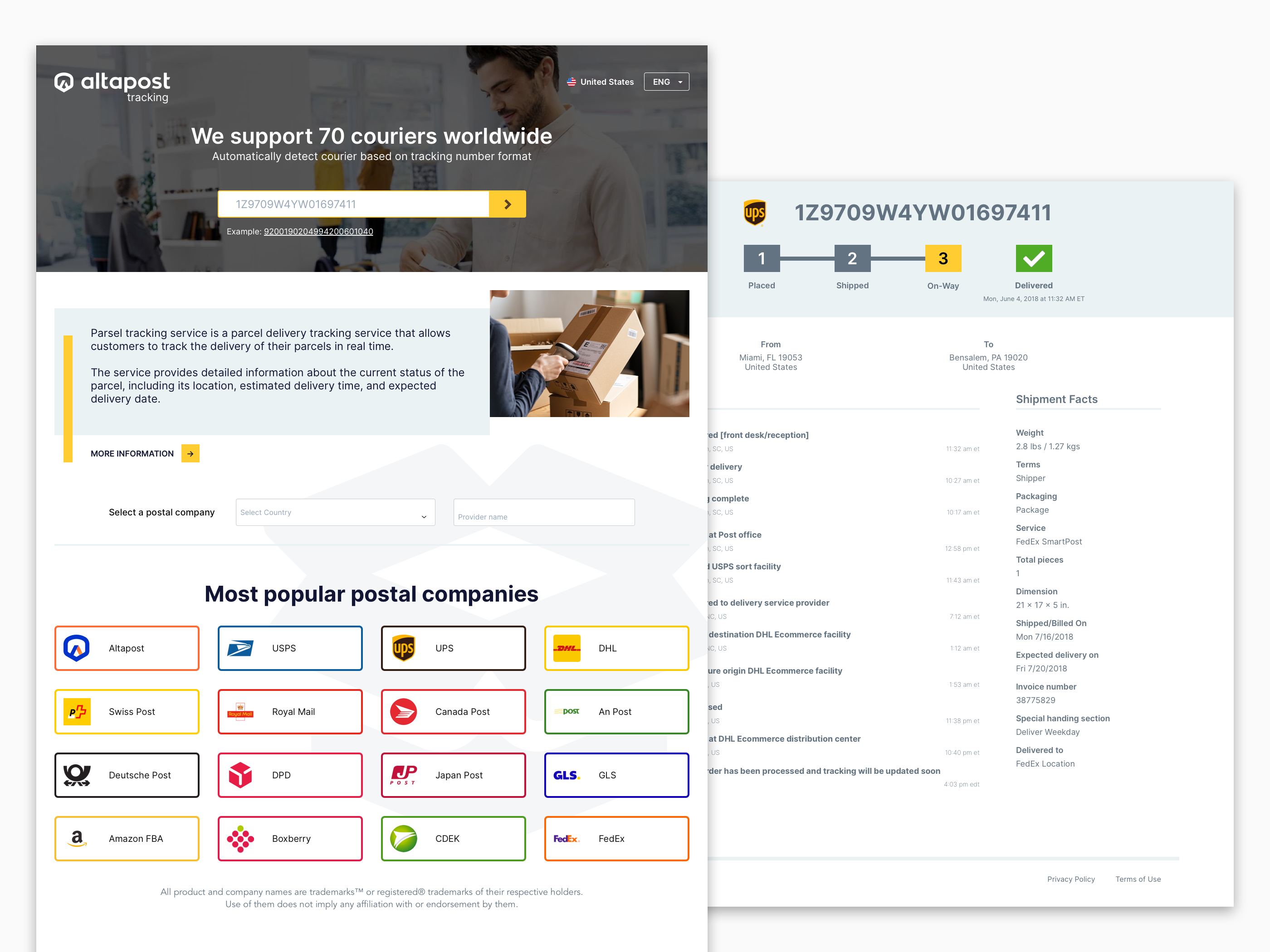 Postal tracking service postal service tracking