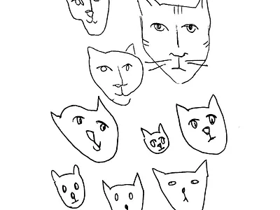 cat band characters drawing graphic design hand drawn illustration pen scan
