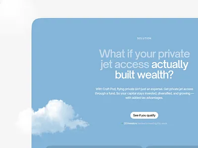 Private Jet Equity app design ui ux