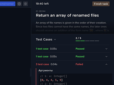 Programming test UI for Geecko Skills coding test hard ui programming task testing ui user interface