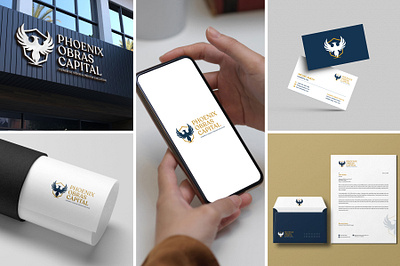 PHOENIX OBRAS CAPITAL bran guidelines brand identity brand style guide branding branding guide design graphic design illustrator logo minimalistic real estate vector