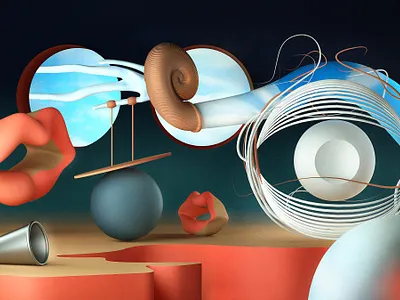 Surrealist logos 3d ableton abstract art branding c4d cbs design digital art ferrari illustration logo salvador dali surrealism versace