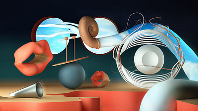 Surrealist logos 3d ableton abstract art branding c4d cbs design digital art ferrari illustration logo salvador dali surrealism versace