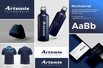 ARTEMIS TECHNOLOGIES brand identity brand identity design brand style guide branding branding guidelines design graphic design illustrator logo minimalistic technology ui vector